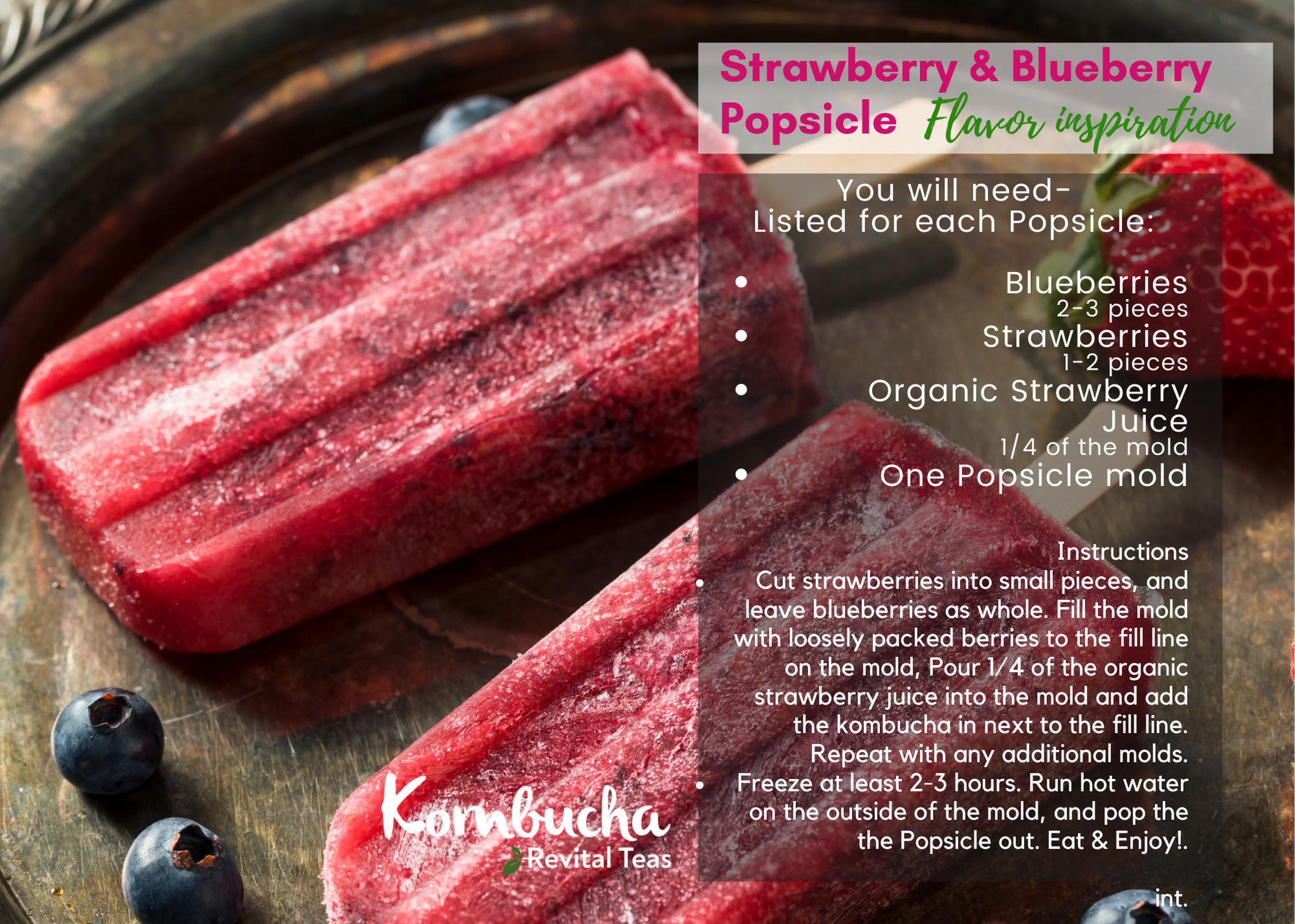 Strawberry & Blueberry Popsicle